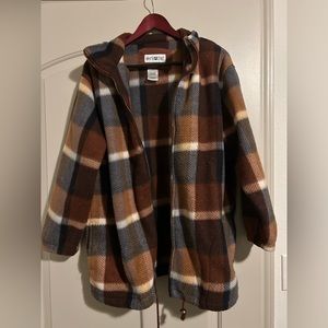 Plaid white stag like new shacket